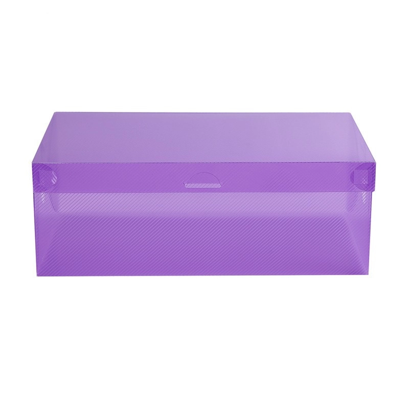 Product image KAHASIL - Kotak Sepatu Transparan Serbaguna Shoes Box Tempat Penyimpanan Sandal KMJ266 UNGU