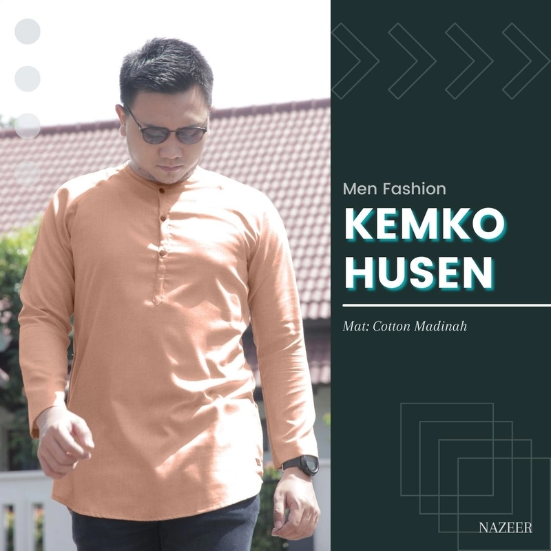 Product image Nazeer - Kemeja Koko Pria Kemko Husen Cream A L