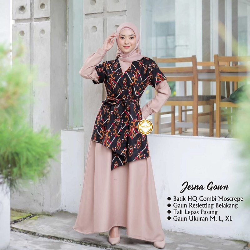 Product image Couple Jesna Gown Best Seller Bisa Beli Pisah Tiga Varian Warna Kemeja Saja Size L JN1