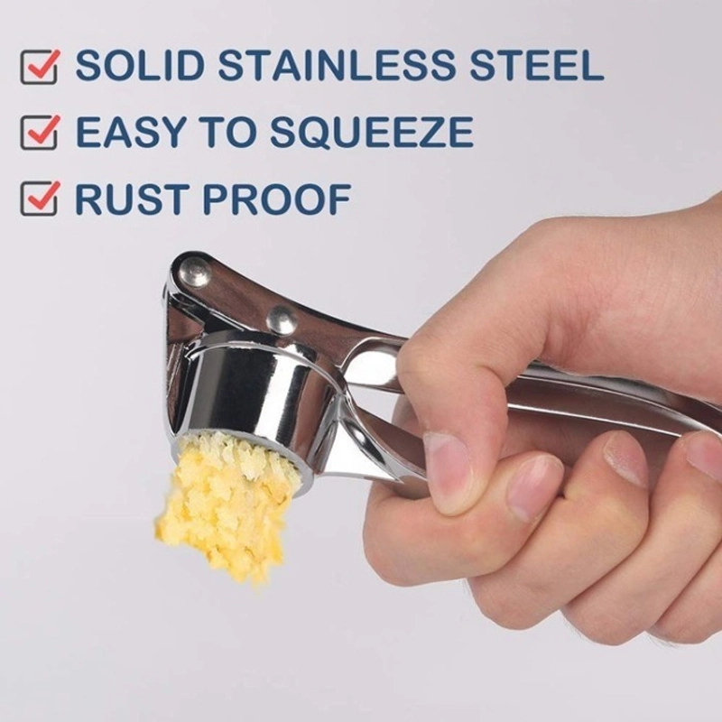 Product image V Lights - Alat Penghalus Bawang Garlic Press Stainless Steel SKU DP061 Stainless Steel