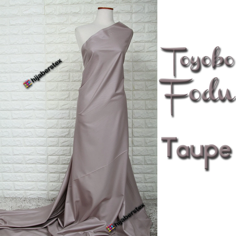 Product image Hijaberstex - HijabersTex 1/2 Meter Kain TOYOBO FODU Original 1/2 Meter Taupe