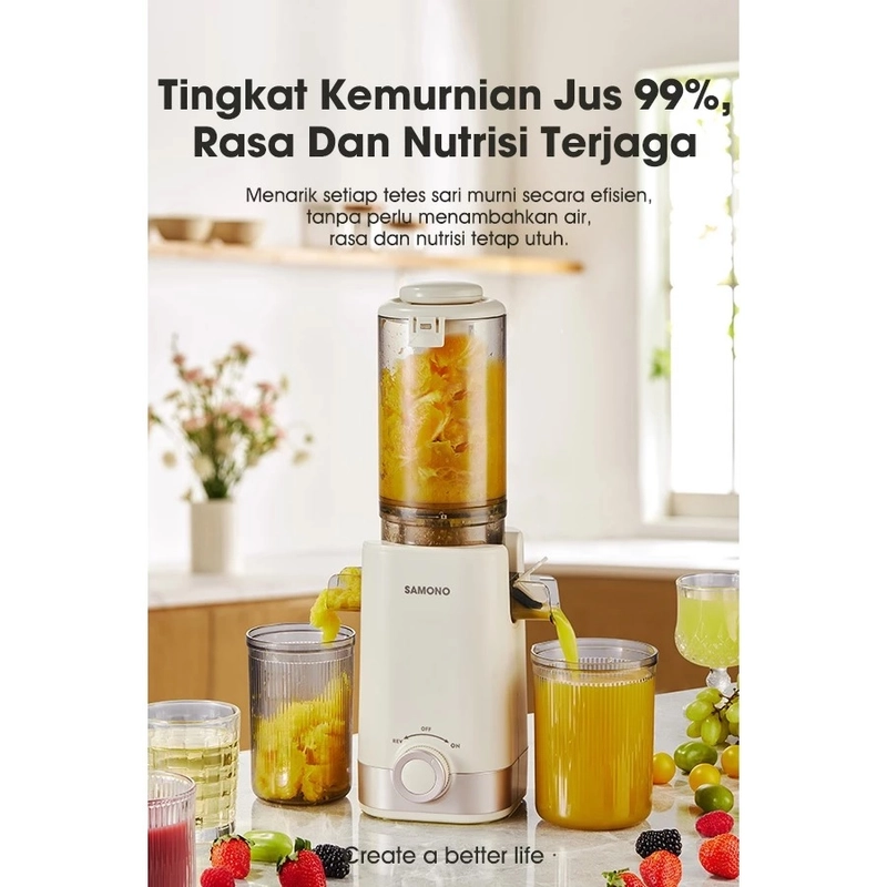 Product image UTAMAMEGA - Slow Juicer SAMONO SW-JCS40 Pemeras Jus Buah & Sayur Bukaan Lebar 98mm Warna Random