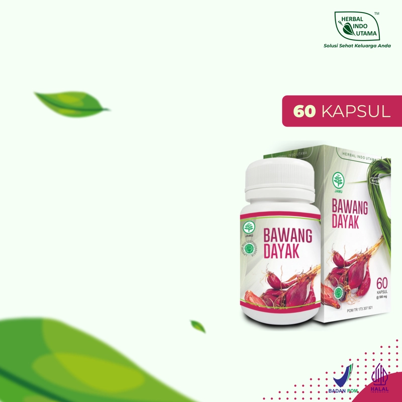 Product image Herbal Indo Utama - Kapsul Bawang Dayak Obat Diabetes Hipertensi Kolesterol Herbal Indo Utama 1 Botol 60 Kapsul BAWANG DAYAK