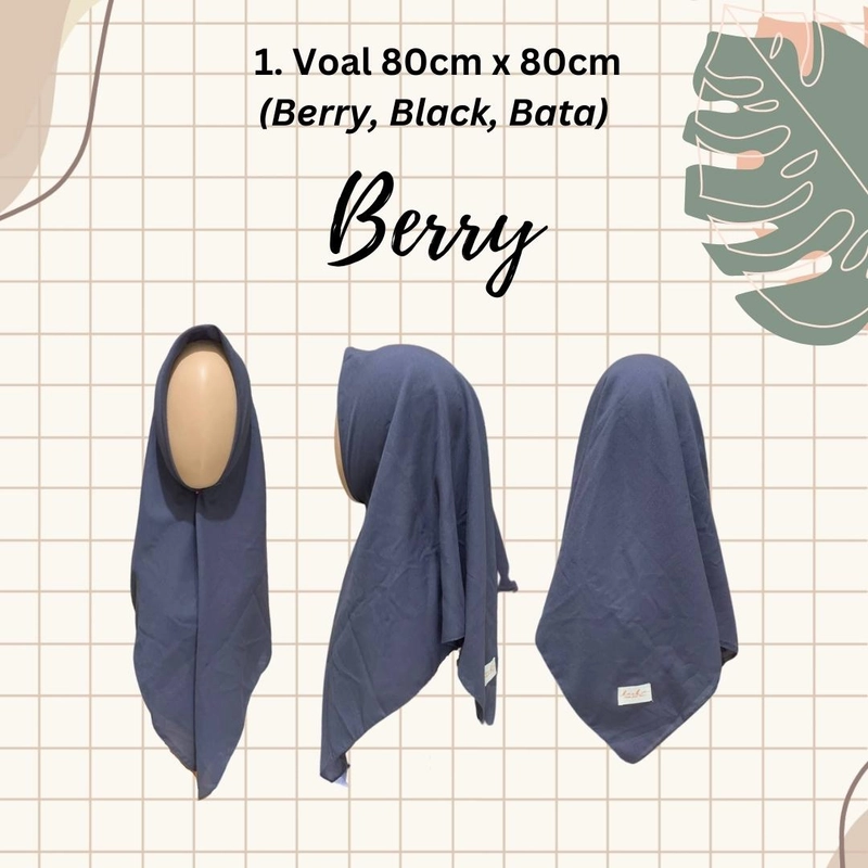 Product image Leika - Leika - VOAL ANAK 80X80 CM KERUDUNG SEGIEMPAT SUPERFINE 6-8tahun 80 X 80CM 1