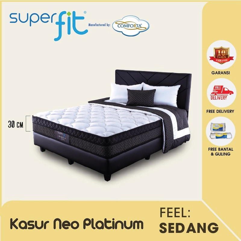 Product image Comforta - SUPERFIT By Comforta Springbed Neo Platinum Fullset 90x200 PUTIH