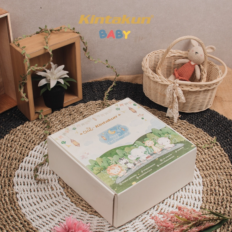 Product image Kintakun Baby - Kintakun Baby Extra Gift Box Tebal Hampers [BOX ONLY] 30 x 29 x 12 cm Besar Eid Mubarak