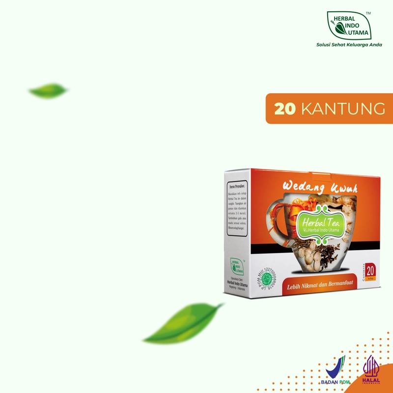 Product image Herbal Indo Utama - Teh Celup Wedang Uwuh Herbal Indo Utama isi 20 Kantung Teh dengan Rempah Asli 1 Box 20 Sachet Teh Herbal