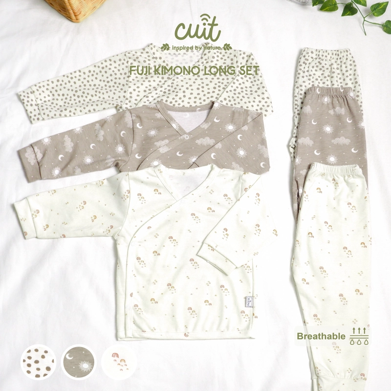 Product image CUIT MINIMALIST 3 - Fuji Kimono Long Set 0 - 24 Bulan NB Taupe Dream