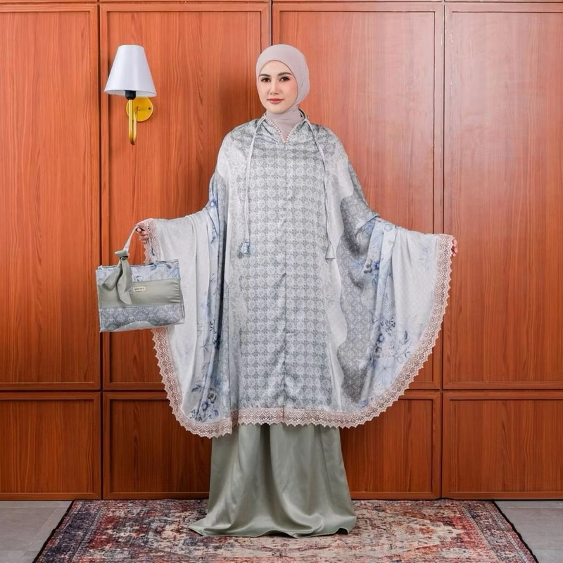 Product image qaydstoreid - Beli 1 Gratis 1 Mukena Armani Azura 2in1 Jumbo Premium Mewah aisyah aisyah olive