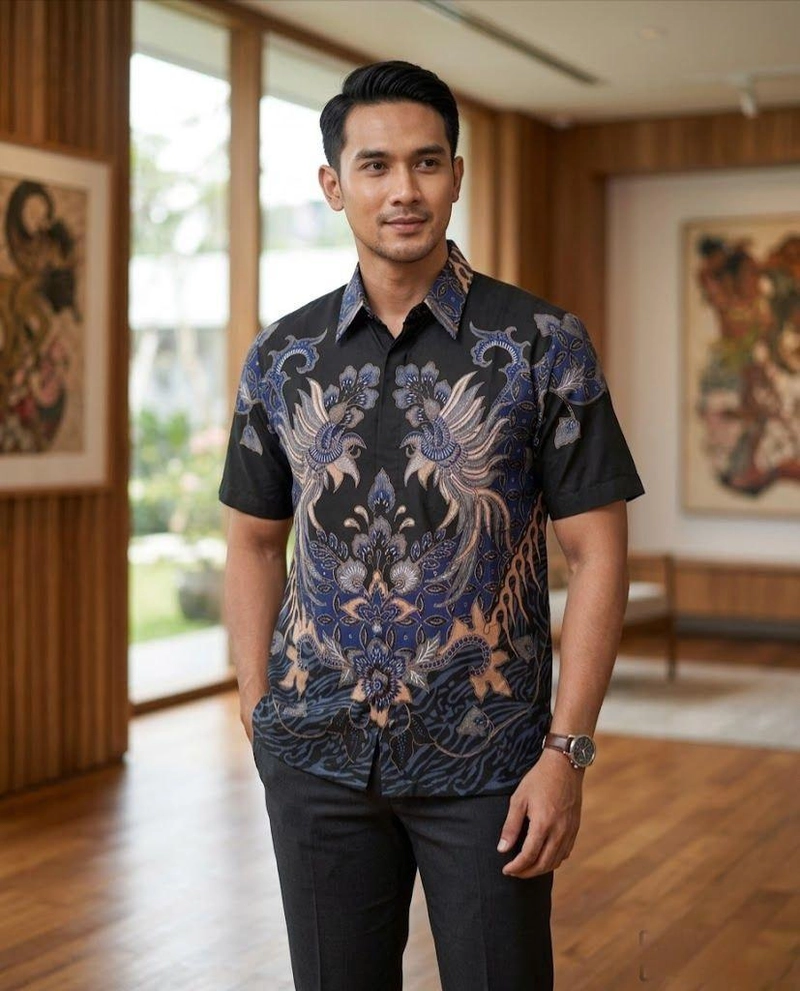 Product image Kois Batik - Kemeja batik pria dewasa terbaru motif belaraja M Hem belaraja