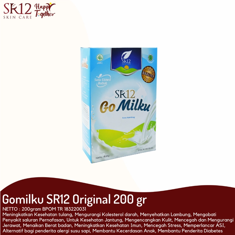 Product image Go Milku SR12 Susu Kambing Etawa Gomilku Original Melancarkan Asi Menyehatkan Jantung 200 gr Original