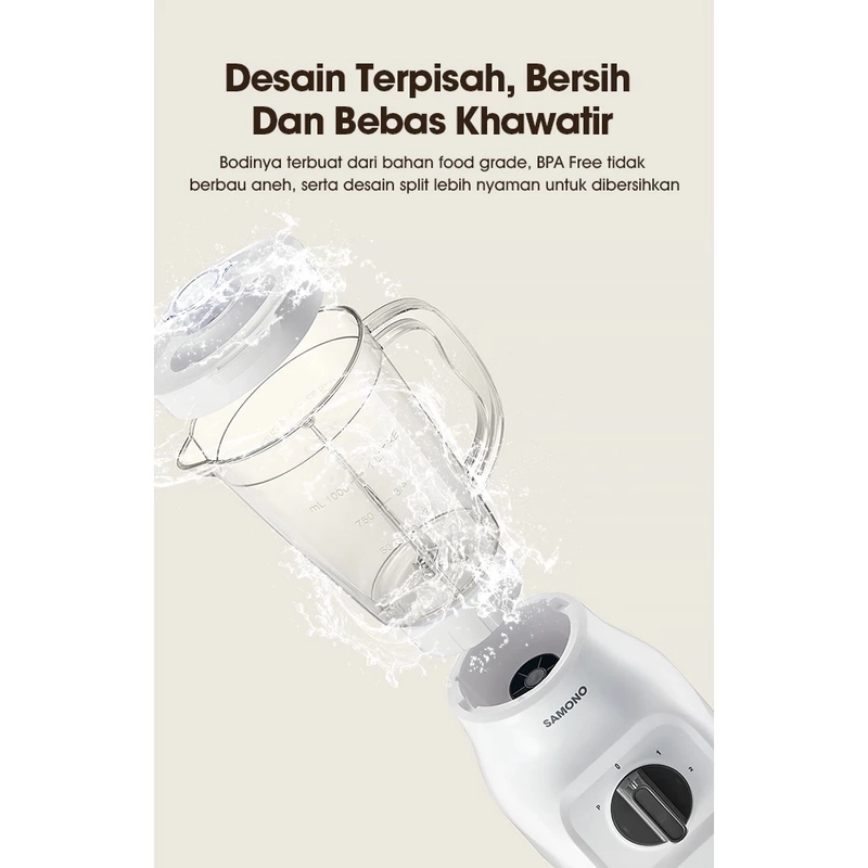 Product image UTAMAMEGA - Blender Jus dan Bumbu Serbaguna Samono SW-BL350A 1koma2L 350w Low Watt Warna Random