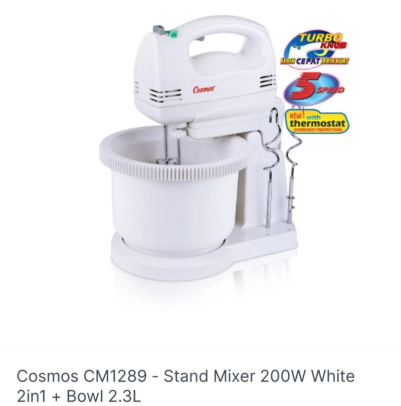 Product image Mumtazqu Store - Cosmos - Standmixer CM 1289 5 Speed White