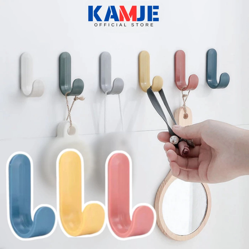 Product image KAMJE Gantungan Hanger Baju Rak Tempel Dinding Cantolan Barang Magic Hook Serbaguna KMJ071 KMJ071 RANDOM