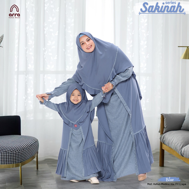 Product image Arra - Sarimbit Sakinah 01 Blue S Khimar Anak