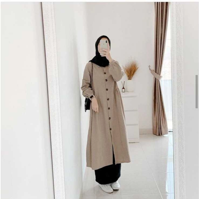 Product image Sseolshop - Gemma Long Tunik Wanita Terbaru L Moka