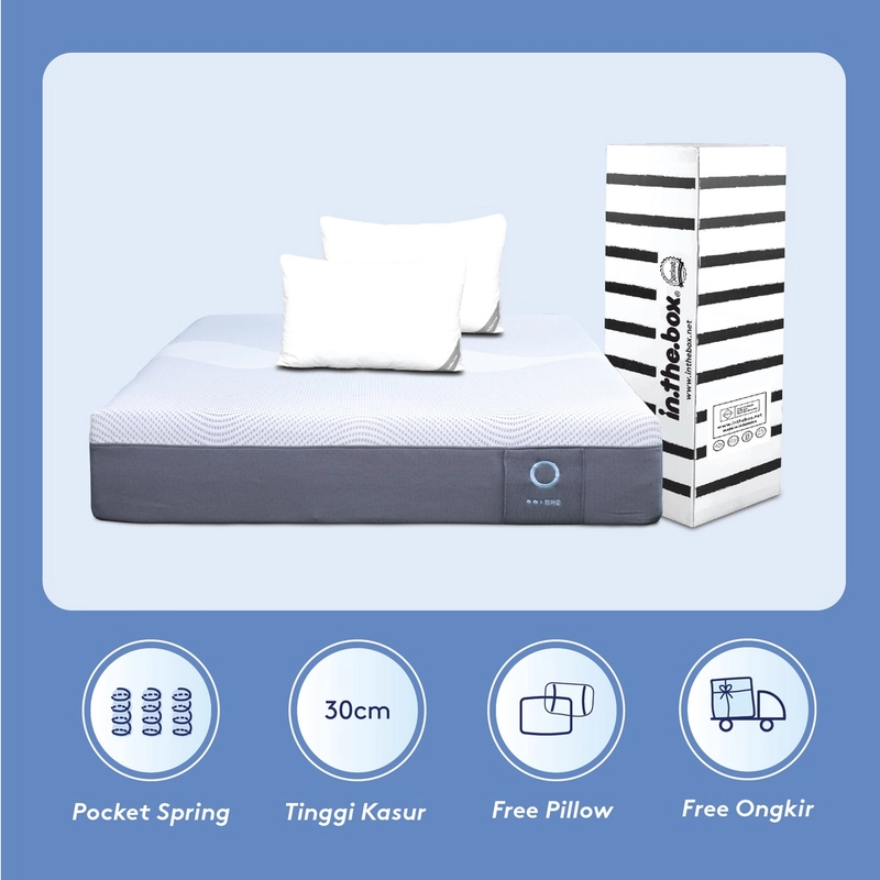 Product image INTHEBOX Zero Kasur Spring Bed - GRATIS Bantal F388ZR-PS2P-160NTR 90x200 cm 1 Pillow