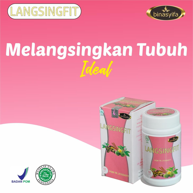Product image LANGSINGFIT Obat Diet Pelangsing Langsing Penurun Berat Badan Original BPOM Binasyifa Herbal 60 kapsul Herbal