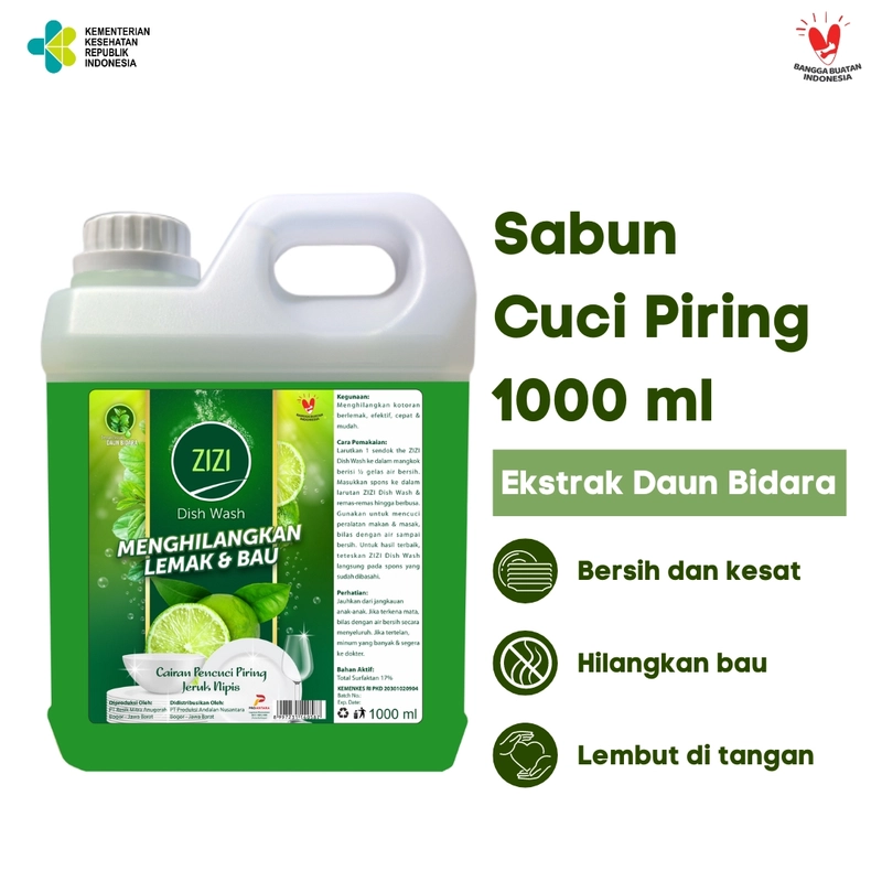 Product image ZIZI - Dish Wash Sabun Cuci Piring 1000 ml 1000 ml Jeruk Nipis