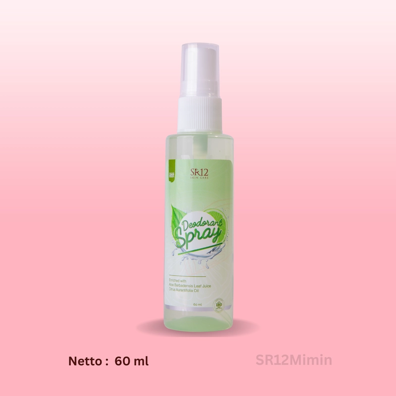 Product image SR12 Mimin - SR12 Deodorant Spray Reguler Menahan Bau Badan 24 Jam Non Parfum Non Alkohol 60 ml deo reguler