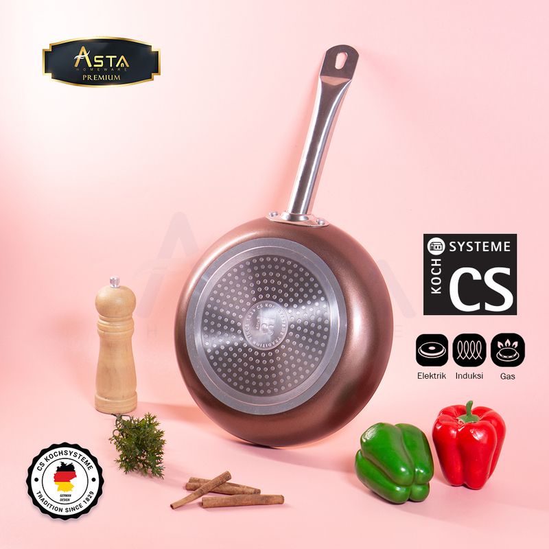 Product image Asta Premium Wok Pan Anti Lengket Ceramic Coating CS Kochsysteme German Premium Ukuran Fry pan 24 cm