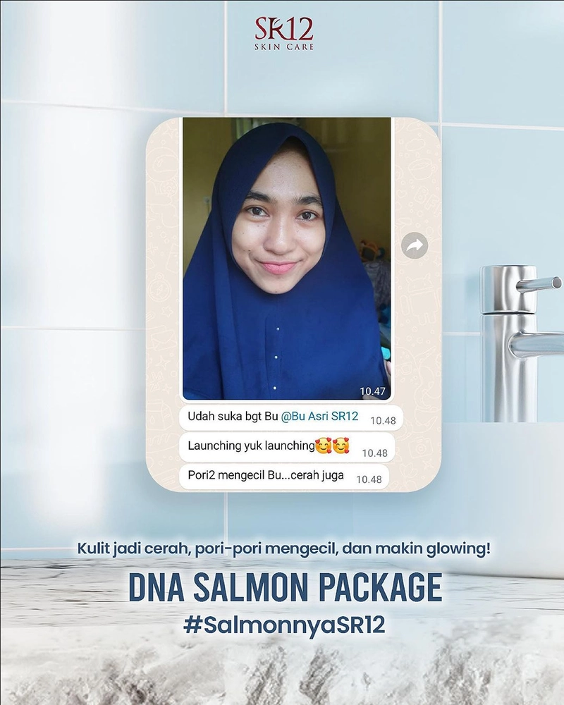 Product image SR12 DNA Salmon Paket Perawatan Wajah Cerah Lembab Sehat 1 Paket DNA Salmon