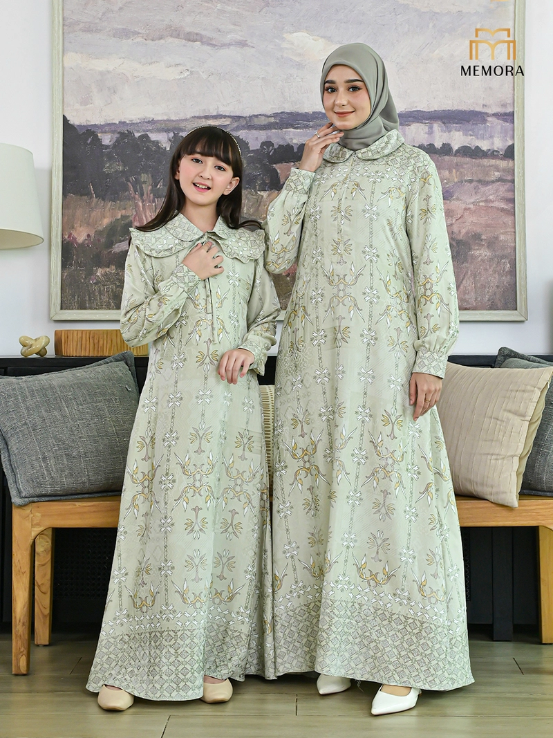 Product image MEMORA - SIKKA LAUREL GREEN 2 GAMIS ANAK