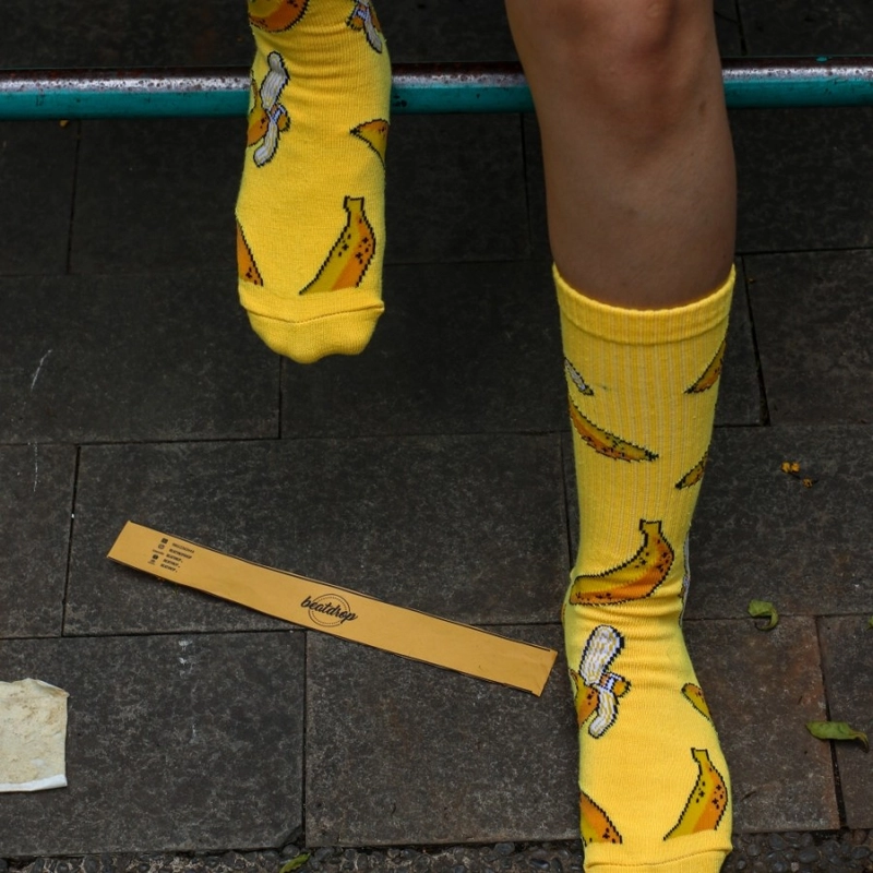 Product image Kaos Kaki Motif Banana Series Bahan Tebal All Size DRP118