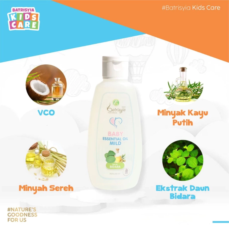 Product image Batrisyia - Baby Essential Oil Mild - Minyak Telon Batrisyia 60ml Putih