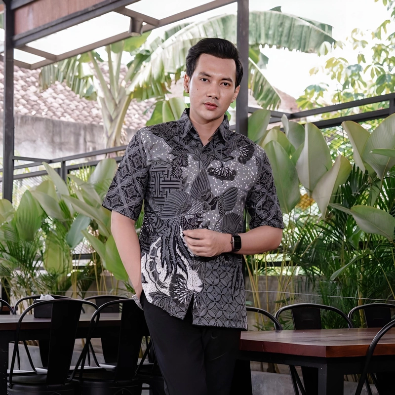 Product image Kois Batik - Kemeja batik pria lengan panjang dan pendek motif kenangan M Hem pendek