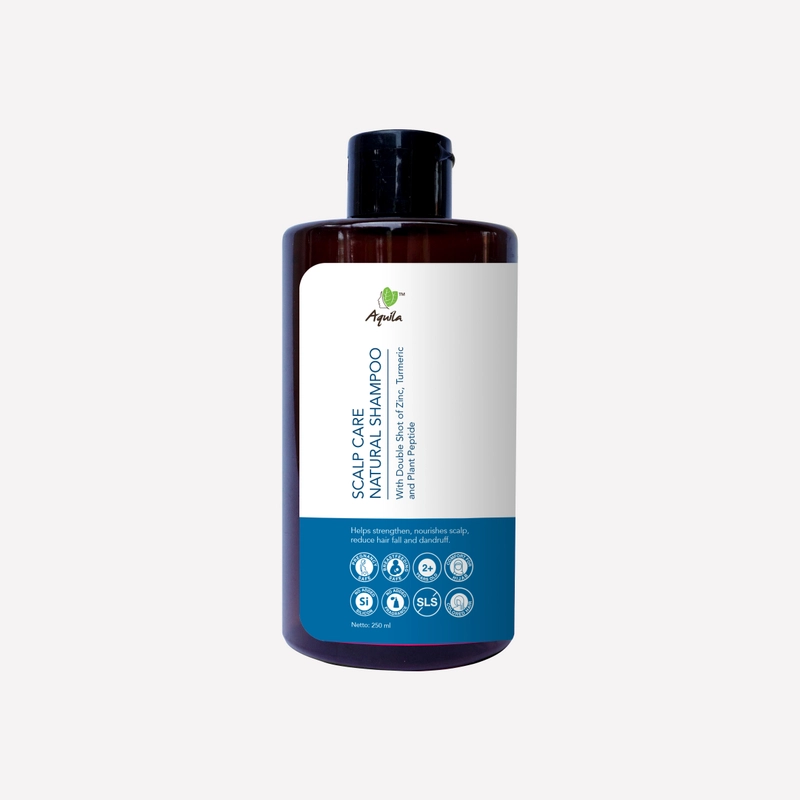 Product image Aquila Scalp Care Natural Shampoo/Anti Ketombe/Mengurangi Bau Pada Rambut 100ml all skin type