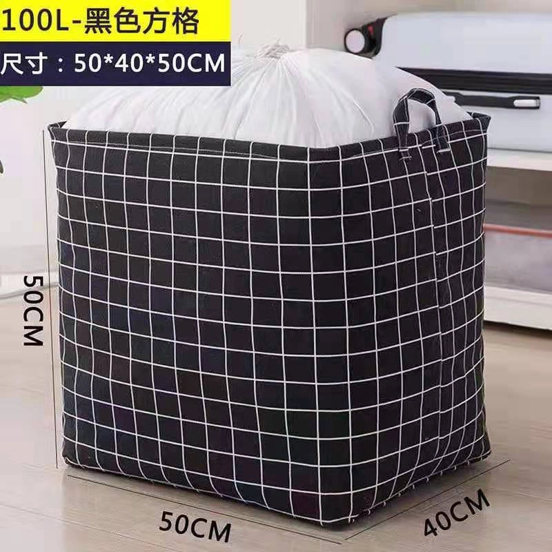 Product image Fafa Store 20 - Keranjang Kain Lipat Ukuran 100 Liter Laundry Bag Jumbo Keranjang Lipat HITAM