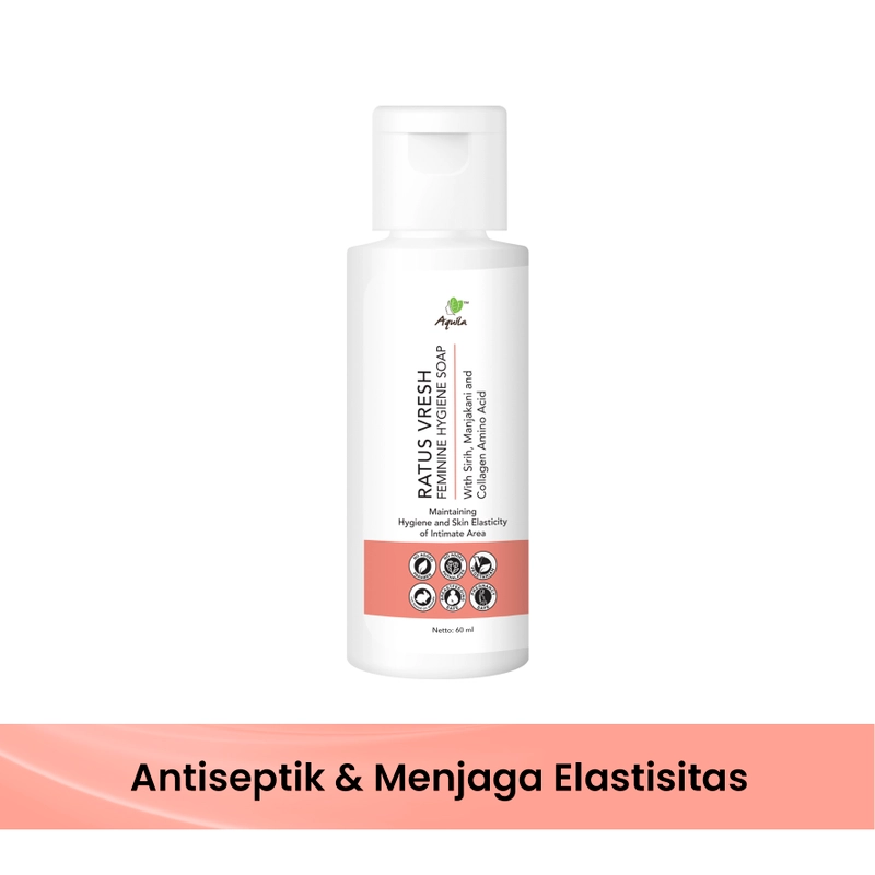 Product image Aquila Vresh Feminime Hygiene Soap 60ml/Keputihan/Bau Tak Sedap dan Gatal 60ml all skin type