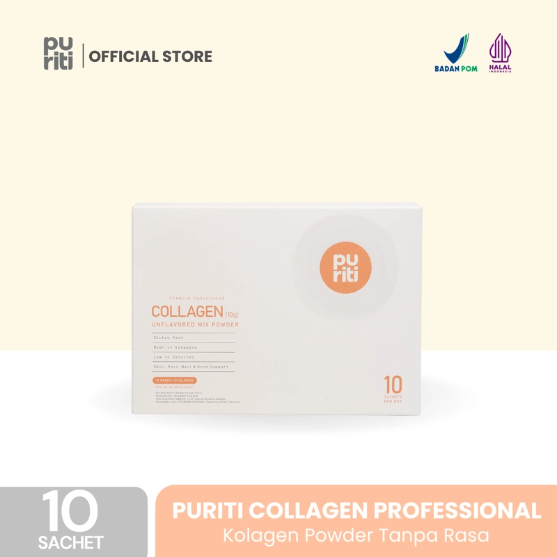 Product image PURITI Premium Collagen Drink 1 Box 10 Sachets/12gr - Minuman Kolagen BPOM Puriti Collagen 1 Box