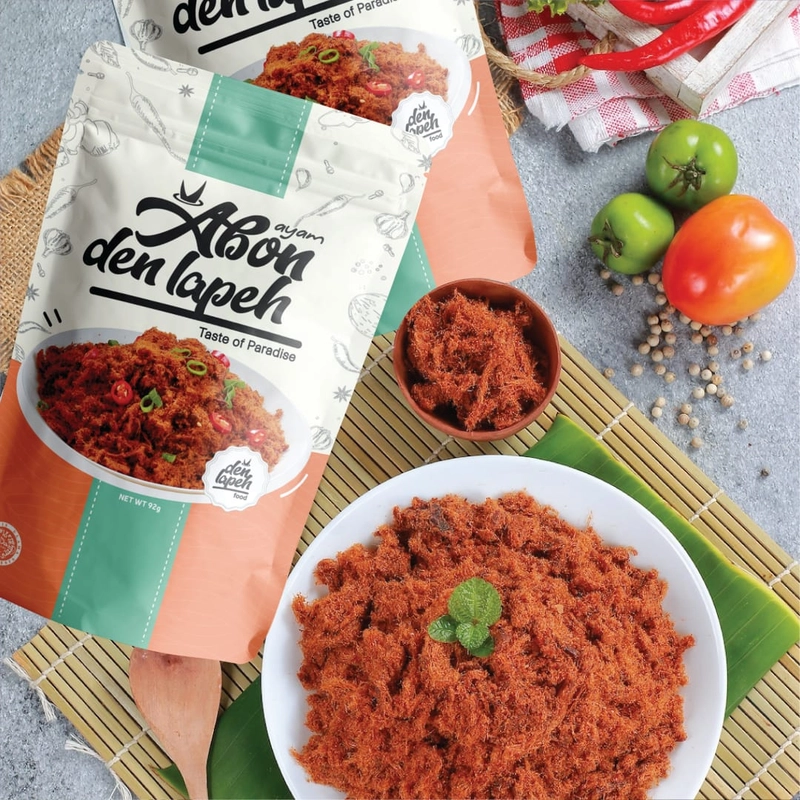 Product image Rendang Den Lapeh - Abon Ayam Premium / Abon Non MSG Halal MUI 92 Abon Ayam