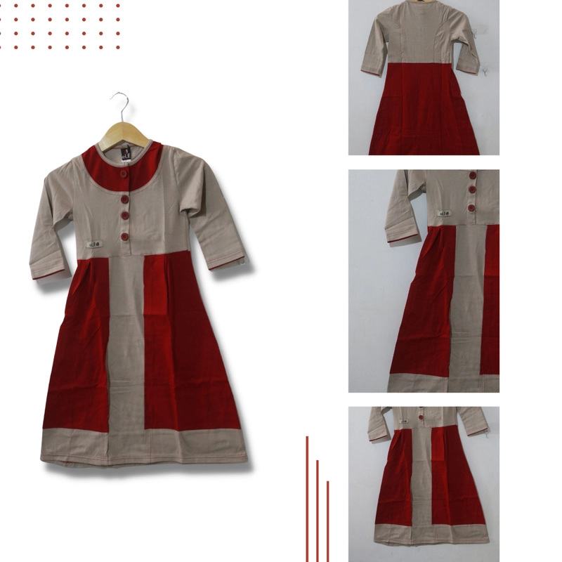 Product image Brandtastic - Pakaian Gamis Anak EC 17 XS Merah Hati