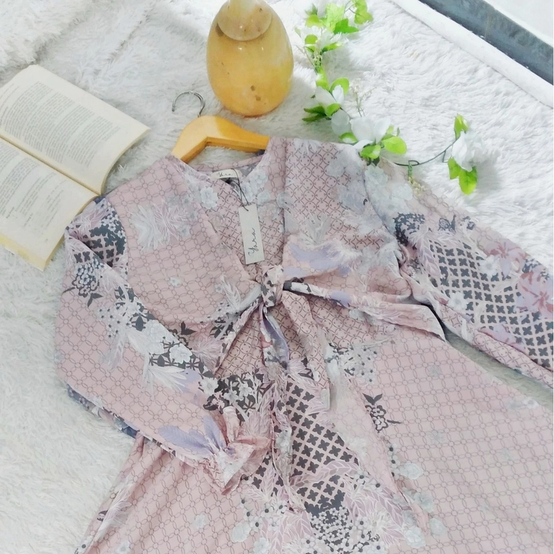 Product image Jembar - Gamis Maxmara Luxury Jumbo Reguler Maxy Dress Motif Terbaru All Size Pink