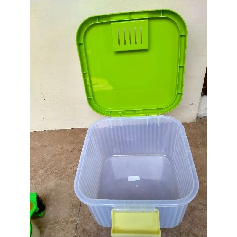 Product image Toko Mawar - Tempat Beras 11 Liter 4.500 Gr Hijau Putih