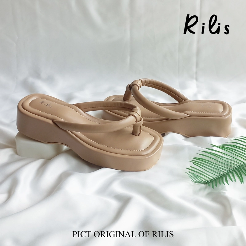 Product image Rilis - Sandal Jepit Wanita Mozza Wedges (Rilis 43) 37 Mocca