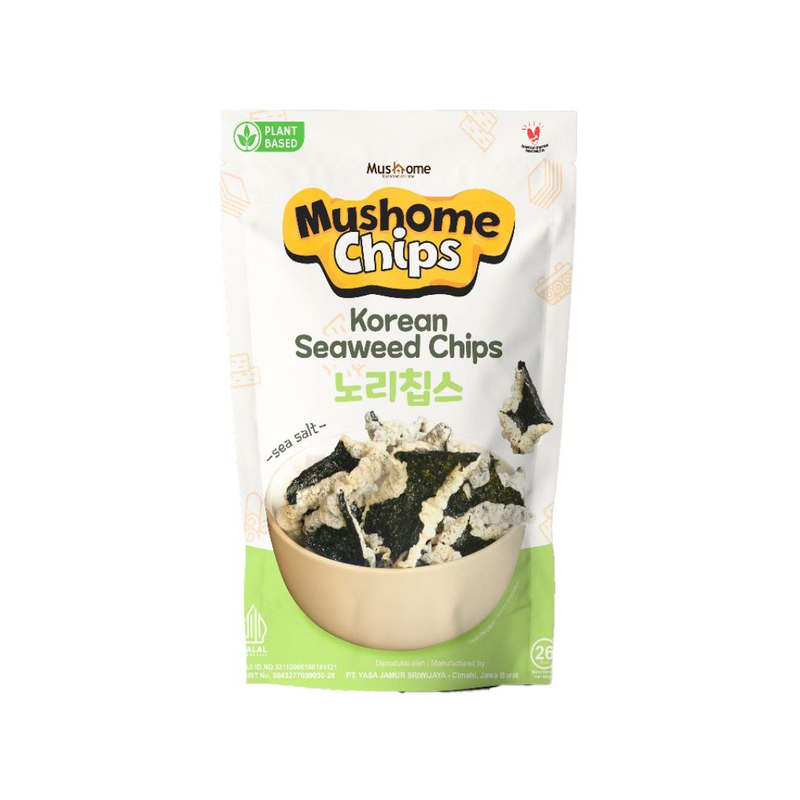 Product image Mushome Official - Keripik Korean Seaweed Rasa Original / Kaya Serat / Sumber Protein / Gluten Free 26gr Sea Salt