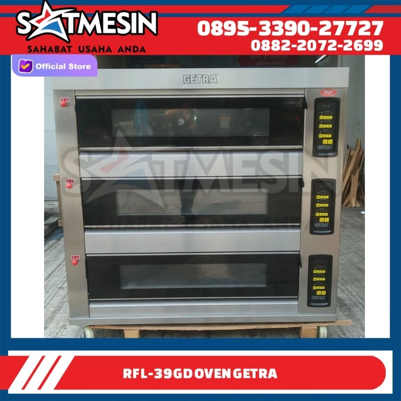 Product image SATMESIN - GAS BAKING OVEN GETRA RFL-39GD NEW OVEN 3 DECK 9 LOYANG OVEN KUE packing standar