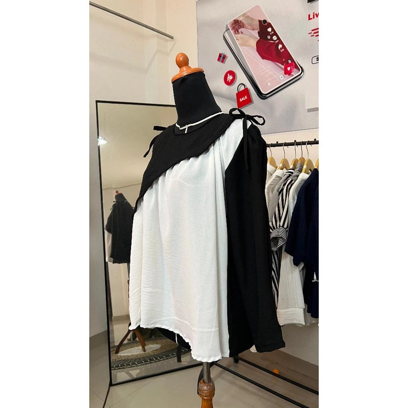 Product image Sseolshop - Ailee blouse wanita / baju atasan wanita terbaru XXL Hitam