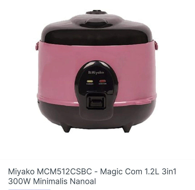 Product image Mumtazqu Store - Miyako - miyako mcm 512 csbc nanoal 1,2 liter body maroon