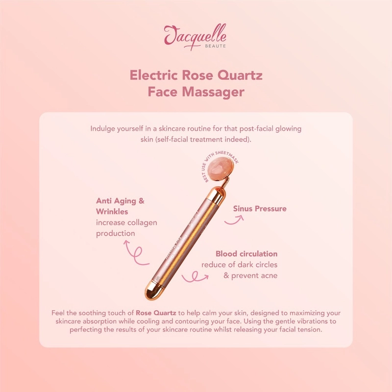 Product image Jacquelle - Electric Rose Quartz Face Massager 200g -