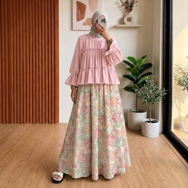 Product image Khisna collection - Set rok Sherly motif best seller Allsize Dusty