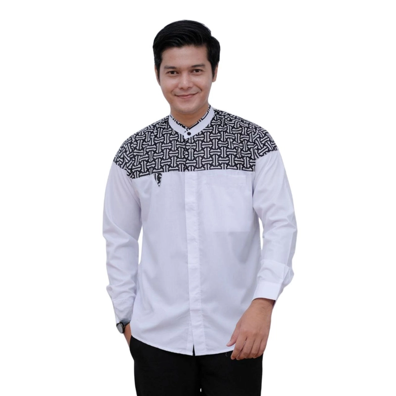 Product image Koko asakhi collection - KOKO LENGAN PANJANG- MOTIF ANYAMAN M PUTIH