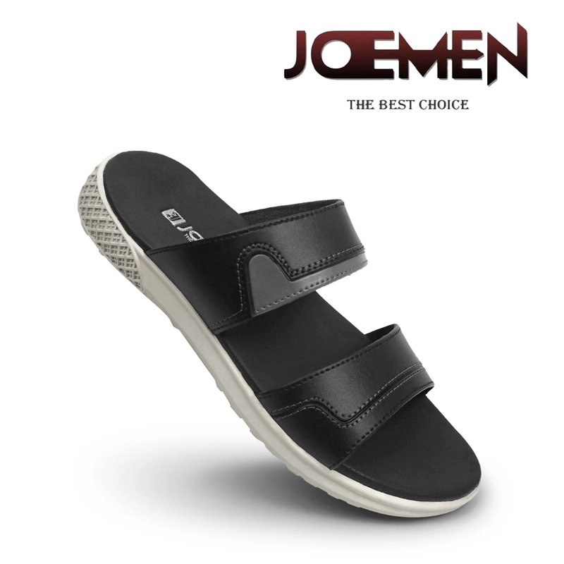 Product image Joemen Official - Joemen Sandal Pria Kulit S 18 New Original Brand Lokal Pria Slop Sandal Terbaru Joemen 2024 39 Hitam