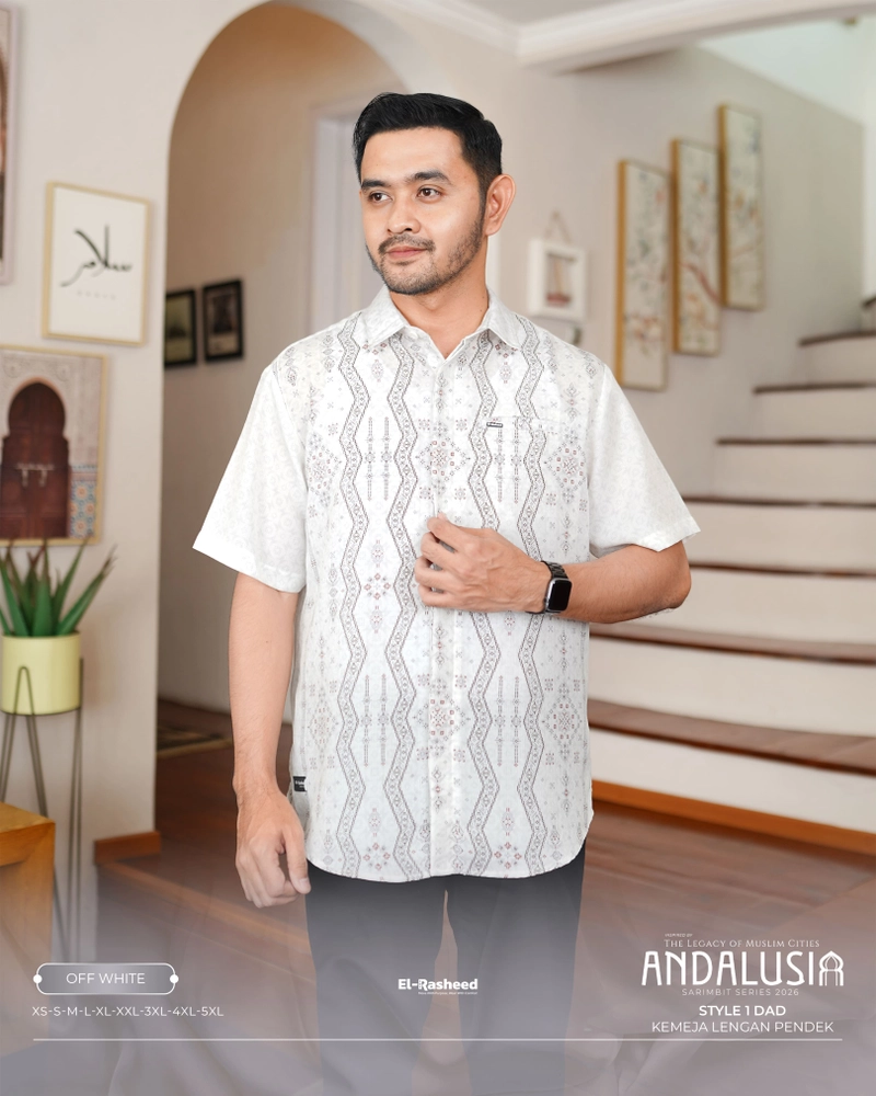 Product image Yasmeera Official - SARIMBIT 2026 ANDALUSIA SERIES WARNA OFF WHITE XS KMJ ANAK L. PENDEK