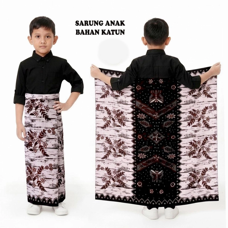 Product image Kois Batik - Sarung Batik Anak SD Tebaru Motif Bakaran Sarung anak sd Bakaran 1