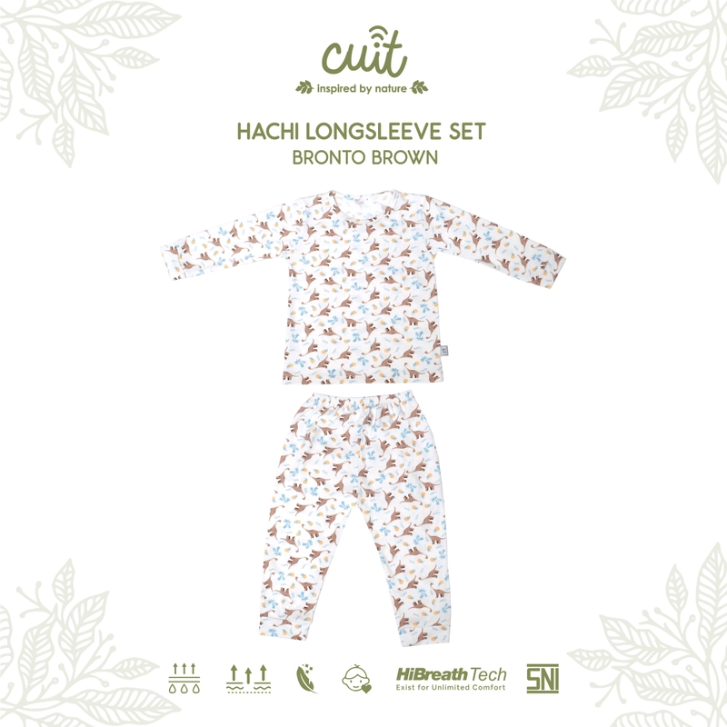 Product image Kintakun Baby - KINTAKUN BABY X CUIT Hachi Setelan Anak Bayi Tangan Panjang Celana Panjang Anak 4XL (5-6 Tahun) Bronto Brown